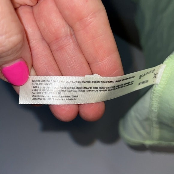 NWT Anthropologie Daily Practice Montauk V-Neck Mini Dress Wrap Lime M - Picture 10 of 13